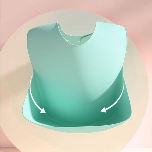 Silicone Bibs for Babies and Toddlers, 2 Sets Feeding Bibs for Boys and Girls, Adjustable Soft Waterproof with Food