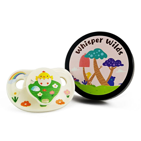 Cute Adult Pacifier with White Chicken Design