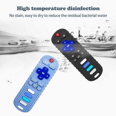 Baby Silicone Teething Toys - Remote for Toddlers 6-18 Months, BPA Free & Refrigerator Safe