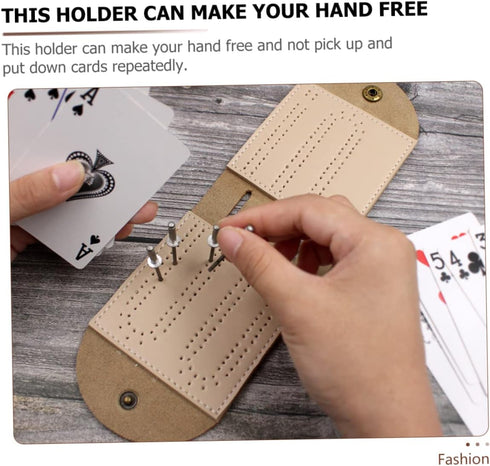 1 Set Cribbage Board Multifunctional Score Board, Portable Game Bag for Cards Game Accessory