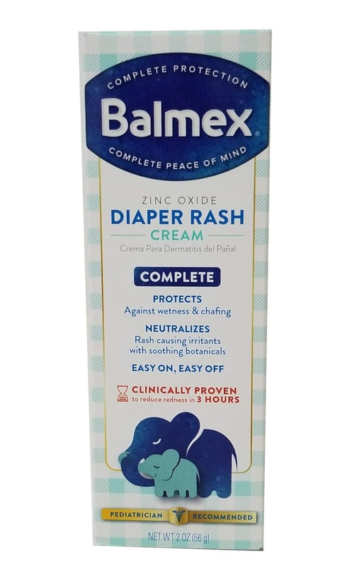 EZEAOR Balmex Complete Protection Diaper Rash Cream, 2 oz Per Tube (6 Tubes)
