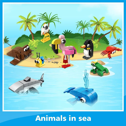 HOGOKIDS 30 Packs Party Favors for Kids, 867PCS Animals Building Blocks Sets for Classroom Prizes and Gifts