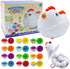 Easter Matching Eggs Toddler Toy, Push & Pull Chicken Box, 12 Pcs Montessori Sorter Learning Educational Toy