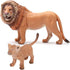 Gemini&Genius 2Pcs Lion Toys for Kids, Safari Animal Figures, Wildlife Family Lions Action Figures for Educational Toys