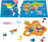 Imagimake Mapology World Map Puzzle - Includes Country Flags & Capitals |