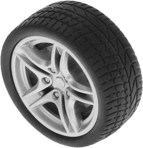Tires - 4pcs 48mm Simulation Rubber Wheel Tire for Toy Model DIY RC Spare Parts - Black