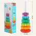 Baby Spinning Stacking Toys for Toddlers 1-3, Rainbow Ring Stacker Montessori Toys for 6-12 Months, Christmas Gifts