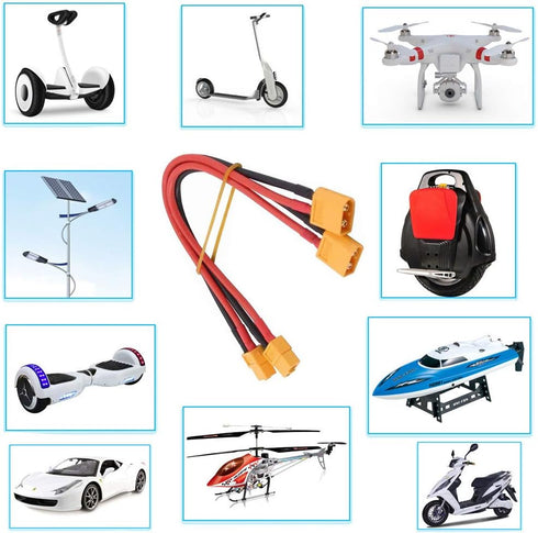 YLP 2pcs XT60 to XT60 Male & Female Adapter Extension for RC Battery DIY Spare Part Remote Control Toy Parts