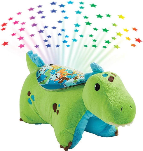 Pillow Pets Sleeptime Lites Green Dinosaur | Stuffed Animal Plush Night Light