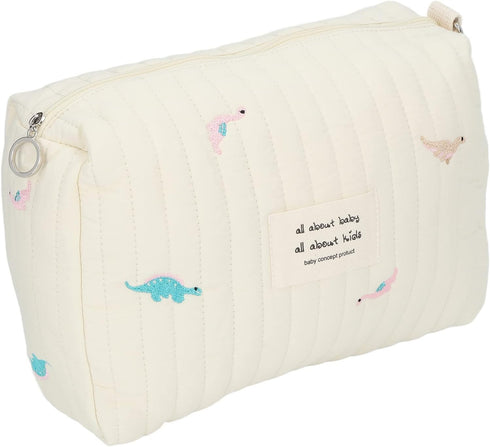 Stroller Organizer Bag, Large Capacity Cotton Diaper Caddy with Zipper, Baby Essentials