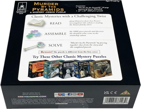 Murder Mystery Party - Classic Jigsaw Puzzle, Murder by The Pyramids, 1,000 Pieces