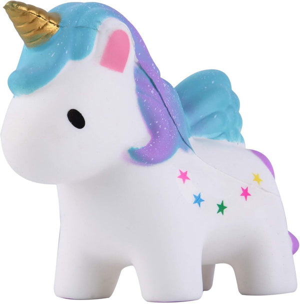Anboor 5.3" Squishies Unicorn Colored Star, Slow Rising Kawaii Scented Toy, 1 Pcs Color Random