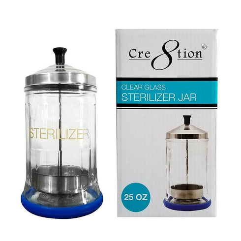 Cre8tion Disinfectant - Clear Glass Sterilizer Jar 25oz