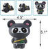 Anboor 2 PCS Squishies Ninja Jumbo Panda and Fox - Slow Rising Kawaii Scented Soft Animal Toys