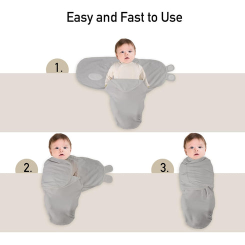 3-Pack 0-3 100% Organic Baby Swaddle Sleep Sacks, Swaddles for Newborns Baby Essentials, Infant Months, Cotton Soft