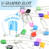 CEEYSEE 50 2.12 Inch Pieces Safety Pins Diaper Pin Stainless Steel Nappy Pins Plastic Head Baby Safety Pins Colour Safe