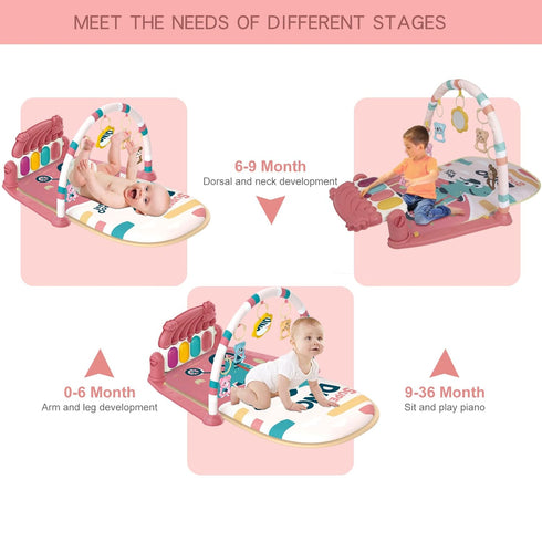 Tummy 5 012 dearlomum Play Mat & Activity Gym, Piano Time Gym Mat with Infant Sensory Toys, Music and Lights, Gifts