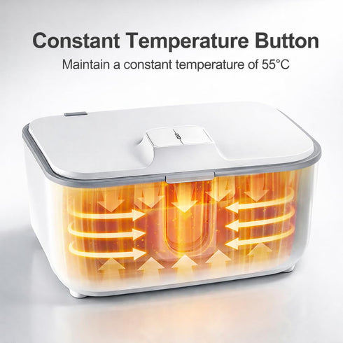 DAKONG Wet Wipes Heater , Baby Wipe Warmer, Night-Ready Warm Wipes Dispenser with Moisture Lock, Large Capacity