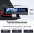 Zeee 7.2V 4200mAh NiMH Battery with Tamiya Connector, High Power for RC Car Truck (2 Pack)