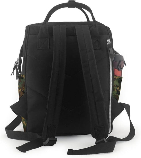 FHEDVBN Backpack Mummy Backpacks Daypack Camouflage Pattern Diaper Bag for Women Multifunction Waterproof for Mom Dad
