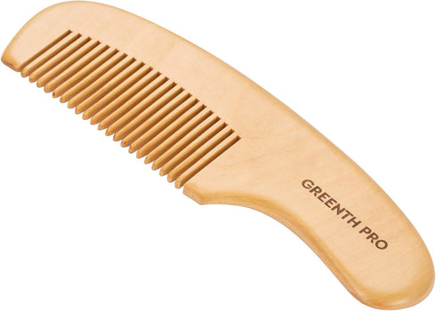 Nature Lotus Wood Baby Hair Bush and Comb Set, Soft Goat Bristle & Pear Wood Comb for Newborns & Toddlers
