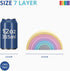 BLUE GINKGO Montessori Silicone Rainbow Stacker - 7 Layers Nesting Puzzle for Kids and Toddlers, Stacking Sensory Toys