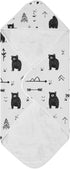 Pigsaly 35 35 Cute Bear Faces Hooded Baby Towel Black Animals Baby Bath Towel Unisex Toddlers Hooded Towels Cotton Boy
