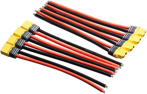 8pcs XT60 Plug Male Female Connector with 150mm 12AWG Silicon Wire for RC Lipo Battery FPV Drone