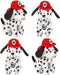 HAPPY DEALS ~ Plush Dalmation Firefighter Dogs with Fire Hat | 12 Pc | 7