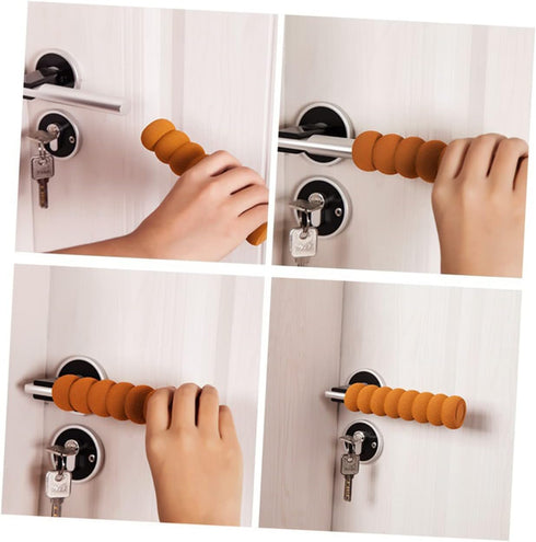 4pcs Children Door Levers, Silicone Door Knob Cover, Flexible Childproof Safety Handle Cover