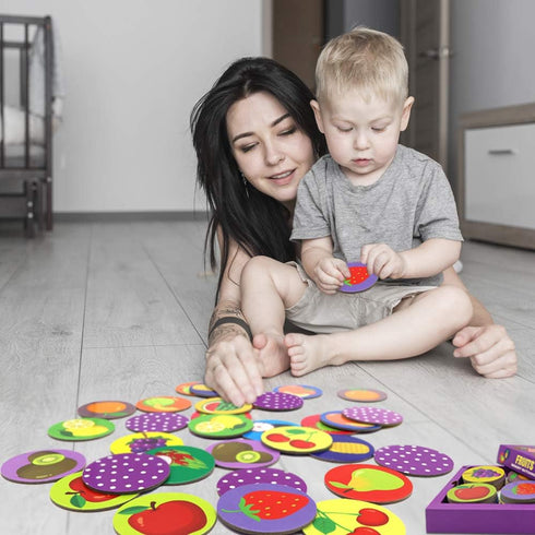 KiDEPOCH Memory Game with 16 Matching Pairs - Non Toxic Preschool Educational Game for Kids 3 Years and Up