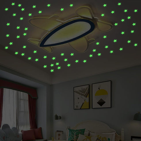 Aivwis 200Piece 3D Glow in the Dark Stars for Ceiling, Luminous Star and Moon Wall Stickers for Kids Bedroom & Nursery