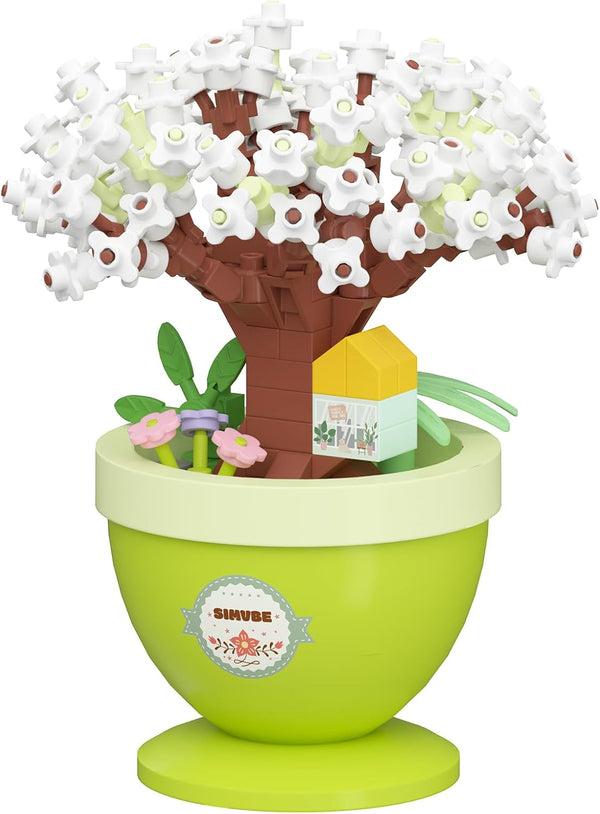 Jollcnoia Pear Moon Mini Bonsai Tree Micro Building Set Building Toy Plant Cherry