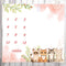 Baby Monthly Milestone Blanket for Girls, Spring Pink Cartoon Animal Cat Growth Chart, 48x40 Inch