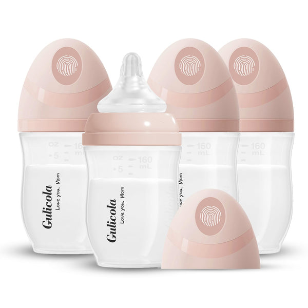 Gulicola PP (NOT Glass) Baby Breastfeeding Bottles Newborn Set 4 Pack, Extra