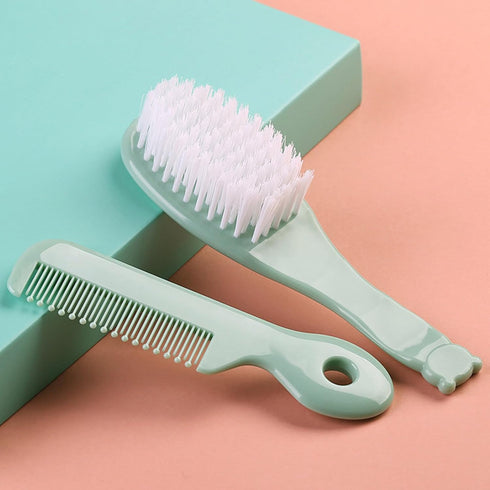 Vdaxvme Set Brush & Comb Children Hair Brush Soft Nylon Bristle Caps Hair Brush For Toddler Infant Head Massage