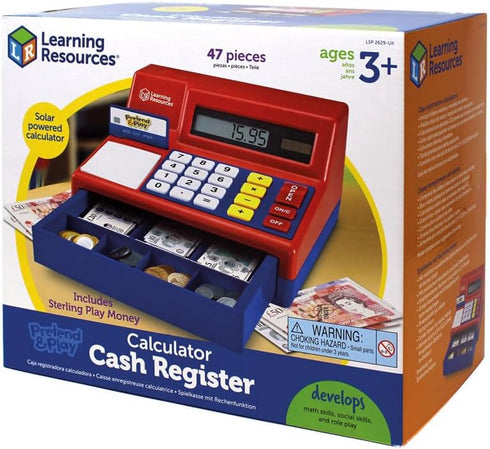 Counting 73 3+ Learning Resources Pretend & Play Calculator Cash Register with Canadian Currency, Classic Toy, Kids