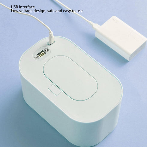 NOENNULL Baby Wipe Warmer USB Powered Smart Temperature Control Wet Wipes Heater Dispenser for Home and Car Use