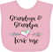 inktastic Baby Bib - Grandma and Grandpa Love Me Heart Grandchild