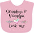 inktastic Baby Bib - Grandma and Grandpa Love Me Heart Grandchild