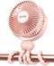 Gaiatop Mini Portable Stroller Fan, Battery Operated Small Clip on Fan, Detachable