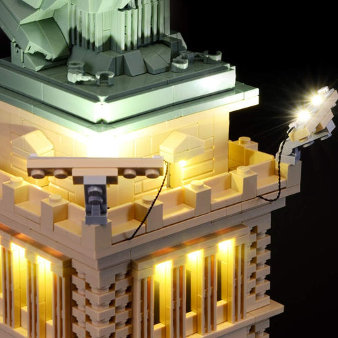 BRIKSMAX Led Lighting Kit for Architecture Statue of Liberty - Compatible with Lego 21042 Building Blocks