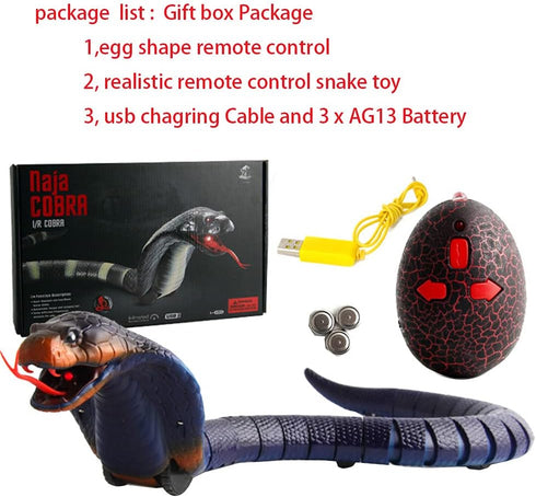 FANFX Remote Control Naja Snake Toy Electric Snake Toy for Kids RC Snake Toys for Cats Rechargeable Realistic Cobra