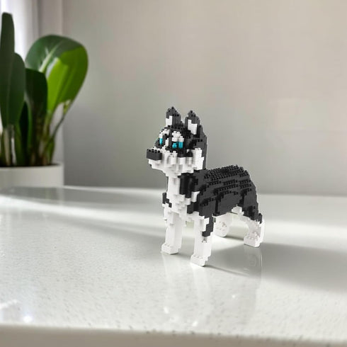 Larcele Micro Husky Dog Building Blocks Super Mini Pet Building Toy Bricks, 950 Pieces KLJM-02 (Husky)