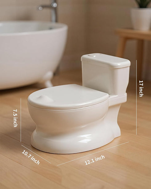 PipNest Realistic Potty Training Toilet - Flushing Sounds, Wipes Storage, Disposable Liners, Easy to Clean for Toddler