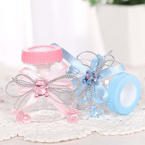 Bodosac 24-Piece Set Baby Feeding Bottle with Pink Candy Box for Shower Decoration