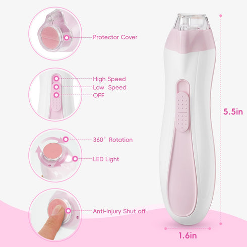 Trimmer 15 1 &15 Baby Nail Electric, in Baby Nail Clippers for Gentle Nail Care, Rechargeable Baby Nail File Electric
