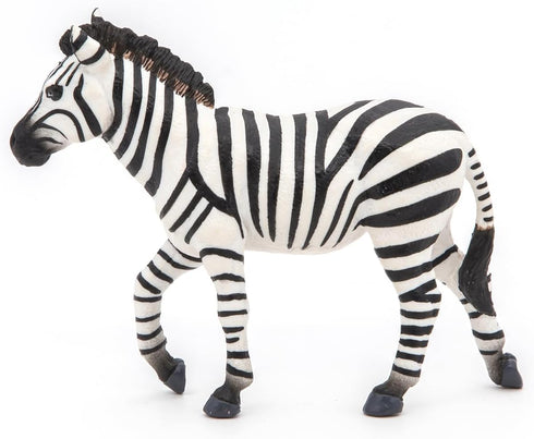 Papo Hand-Painted Male Zebra Figurine - Wild Animal Kingdom Collectible for Children, Suitable for Ages 3+