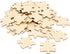 Bright Creations - 50 Blank Wooden Puzzle Pieces for Crafts, DIY Art Projects, Unfinished Jigsaw Wood