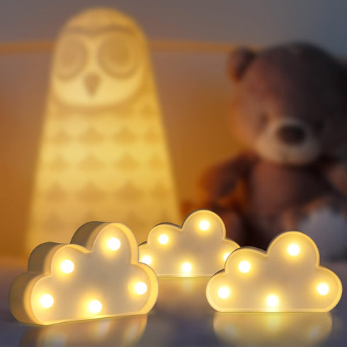 3 clothmile Pcs LED Cloud Night Light Can Be Hung On The Wall Kids Room Room Light, Suitable for Birthday Party Holiday